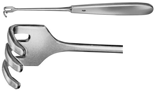 AE-BT171R, TENDON HOOK 3 PRONGS, BLUNT 175 mm, 7, 12 x 11 mm 