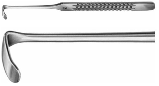 AE-BT177R, LANGENBECK- GREEN RETRACTOR 6X16 MM 160 mm, 6 1/4, 16 x 6 mm 