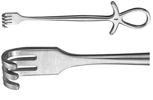 AE-BT295R, MURPHY RETRACTOR BLUNT, 3 PRONGS 195 mm, 7 3/4"