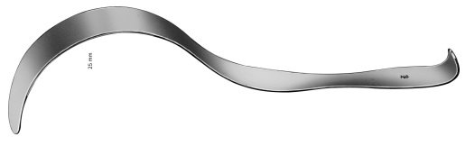 AE-BT603R, DEAVER RETRACTOR 25 X 315 MM, FIGURE 2 315 mm, 12 1/2" 