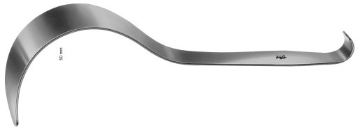 AE-BT605R, DEAVER RETRACTOR 50 X 310 MM, FIGURE 4 310 mm, 12 1/4" 