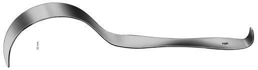 AE-BT607R, DEAVER RETRACTOR 25 X 365 MM, FIGURE 2 1/2 365 mm, 14 1/2"