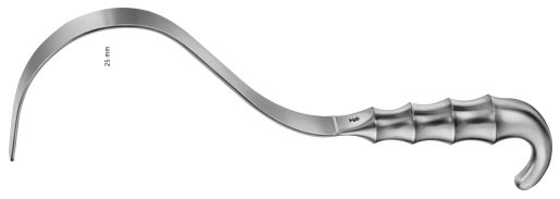 AE-BT611R, DEAVER RETRACTOR FIGURE 1, 25 X 310 MM 310 mm, 12 1/4" 