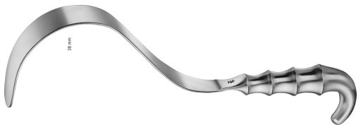 AE-BT613R, DEAVER RETRACTOR FIGURE 3, 38 X 310 MM 310 mm, 12 1/4" 