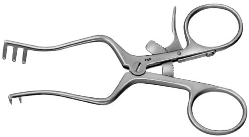 AE-BV066R, WEITLANER 	SELF RETAINING RETRACTOR 	SEMI-SHARP 	110 mm, 4 3/8" 