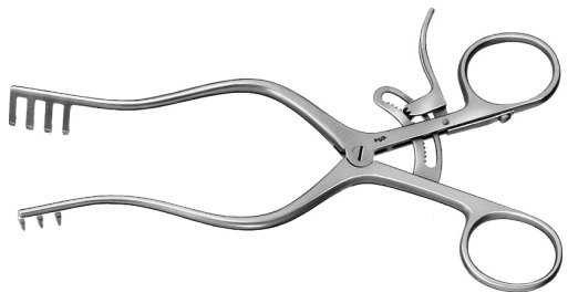 AE-BV068R, WEITLANER 	SELF RETAINING RETRACTOR 	SEMI-SHARP 	165 mm, 6 1/2" 