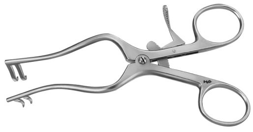 AE-BV078R, PLESTER 	SELF RETAINING RETRACTOR 	SHARP 	130 mm, 5 1/8" 