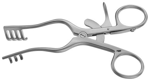 AE-BV092R, JEFFERSON 	SELF RETAINING RETRACTOR 	CURVED, BLUNT 	140 mm, 5 1/2" 