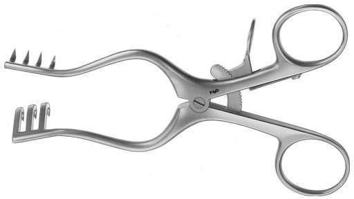 AE-BV101R, WEITLANER 	SELF RETAINING RETRACTOR 	SHARP 	130 mm, 5 1/8"