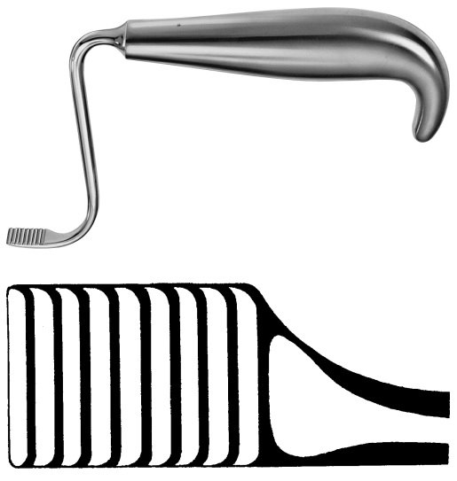 AE-DO418R, TESSIER RETRACTOR MAXILLARY MOBILIZER LEFT 150 mm, 6"