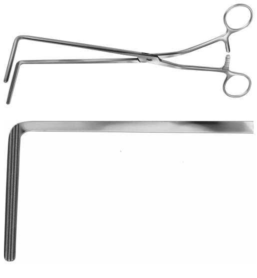 AE-EA360R, RESANO ATRAUMATA SIGMOID ANASTOMOSIS CLAMP 265 mm, 10 1/2"