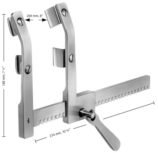 AE-FB846R, MORSE, STERNUM SPREADER, each blade 19 x 29 mm, with movable double blades
