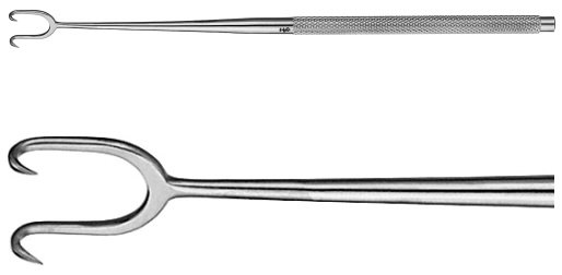 AE-MD581, JOSEPH SKIN HOOK 2 PRONGS, 10 MM 165 mm, 6 1/2" 