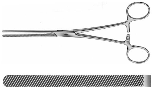 AE-EA124R, HARTMANN, INTESTINAL CLAMP STRAIGHT, SOFT AND ELASTIC 200 mm, 8"