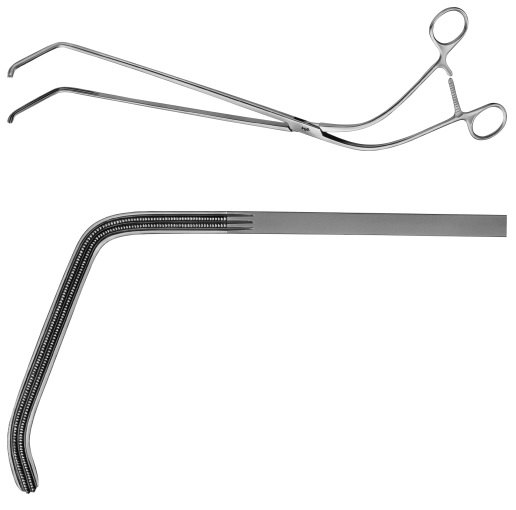 AE-EA356R, MÜLLER, ATRAUMATA SIGMOID ANASTOMOSIS CLAMP S-SHAPE, 375 mm, 15"