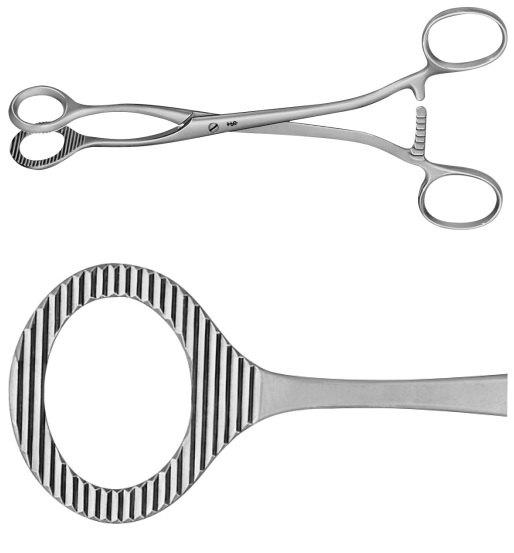 AE-EO332R, DOYEN, POLYPUS-, OVUM- AND GALL BLADDER FORCEPS 185 mm, 7 1/4"