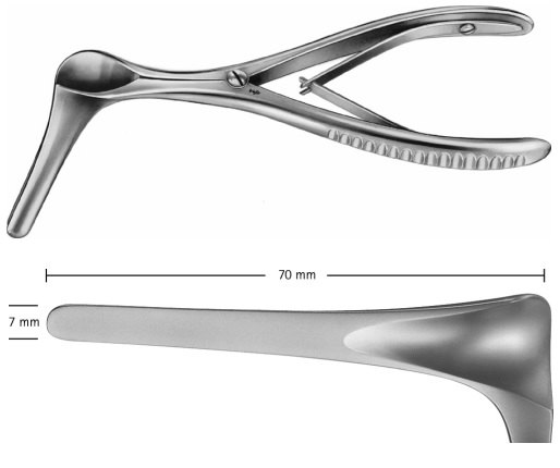 AE-OK093R, KILLIAN, NASAL SPECULA 70 x 7 MM, 145 mm, 5 1/2"