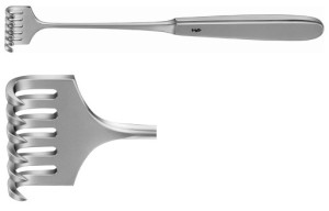 AE-BT225R, VOLKMANN RETRACTOR 6-PRONGS, SHARP, 9X29MM 225 mm, 9"