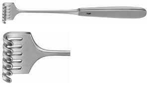 AE-BT230R, VOLKMANN RETRACTOR 6 PRONGS, BLUNT, 8,5 x 29MM 225 mm, 9"