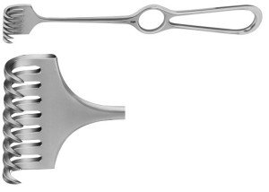 AE-BT248R, VOLKMANN RETRACTOR 8-PRONGS, SHARP, 9X40MM 220 mm, 8 3/4"