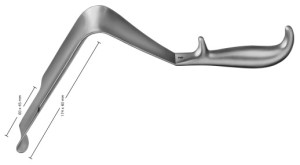 AE-BT672R, ST. MARKS PELVIS RETRACTOR nose 60 x 45 mm 330 mm, 13 1/8"