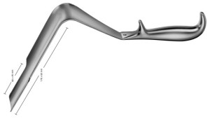 AE-BT674R, ST. MARKS PELVIS RETRACTOR nose 60 x 45 mm 330 mm, 13 1/8"