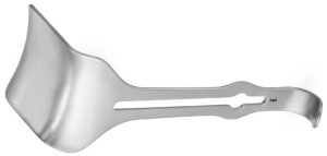 AE-BV506R, GOSSET ABDOMINAL RETRACTOR LATERAL BLADES 58 MM DEEP, CENTER BLADE 59 x 57 175 mm x 200 mm, 7" x 8"