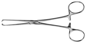 AE-EA013R, ALLIS, INTESTINAL GRASPING FORCEPS 2X3 TEETH 155 mm, 6"