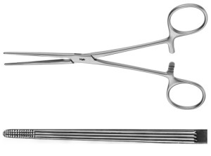 AE-EA106R, BAINBRIDGE, INTESTINAL CLAMP, STRAIGHT, 155 mm, 6"