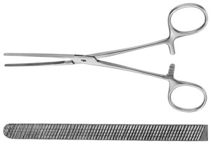 AE-EA120R, DOYEN, INTESTINAL CLAMP STRAIGHT, ELASTIC 165 mm, 6 1/2"