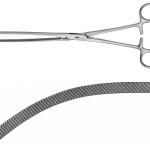 AE-EA127R, DOYEN, INTESTINAL CLAMP CURVED, SOFT AND ELASTIC 235 mm, 9 1/4"