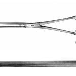 AE-EA145R, KOCHER, INTESTINAL CLAMP, STRAIGHT, SOFT AND ELASTIC, 230 mm, 9"