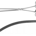 AE-EA171R, MAYO-ROBSON, INTESTINAL CLAMP CURVED, HARD ELASTIC 250 mm, 10"