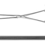 AE-EA202R, KOCHER, ATRAUMATA INTESTINAL CLAMP, STRAIGHT, VERY SOFT AND ELASTIC 220 mm, 8 3/4"