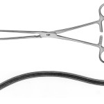 AE-EA207R, KOCHER, ATRAUMATA INTESTINAL CLAMP, CURVED, VERY SOFT AND ELASTIC 280 mm, 11"