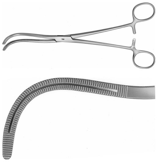 AE-EF016R, STILLE, KIDNEY CLAMP 220 mm, 8 3/4"