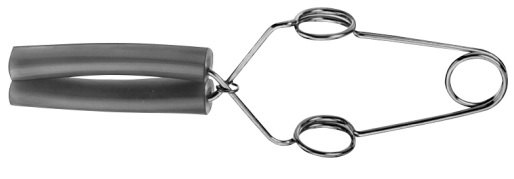 AE-EF401R, STRAUSS, PENIS CLAMP with rubber jaws 130 mm, 5 1/8"