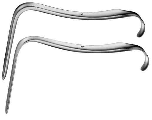 AE-EL413R, SEIDL, VAGINAL SPECULA 90 x 14 MM, FOR CHILDREN AND INFANTS 170 mm, 6 3/4"