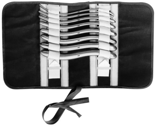 AE-EM244R, HEGAR, UTERINE DILATOR SET OF 8 DILATORS (EM232R - EM239R), IN CANVAS ROLL (EM245)