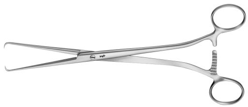 AE-EO122R, COLLIN- POZZI, UTERINE TENACULUM FORCEPS 250 mm, 10"