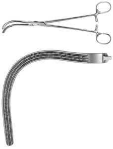 AE-EF003R, GUYON, ATRAUMATA KIDNEY PEDICLE CLAMP 230 mm, 9"