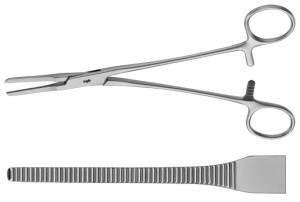 AE-EF167R, VENOUS PLEXUS CLAMP, 10° 210 mm, 8 1/4"
