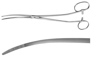 AE-EO085R, BOZEMANN-DOUGLAS, UTERINE DRESSING FORCEPS S-SHAPE 260 mm, 10 1/4"
