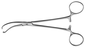 AE-EO177R, TEALE, UTERINE TENACULUM FORCEPS 3 x 4 TEETH 180 mm, 7"