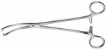 AE-EO180R, TEALE, UTERINE TENACULUM FORCEPS 3X4 TEETH, ANGLED TO SIDE 255 mm, 10"