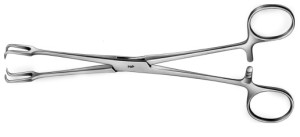 AE-OM602R, MUSEUX, UTERINE TENACULUM FORCEPS ORGAN- AND TISSUE GRASPING FORCEPS 200 mm, 8"