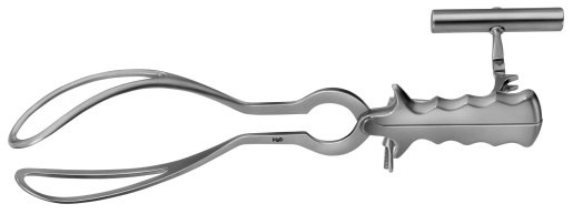 AE-ET255R, BARNES-NEVILLE, OBSTETRICAL FORCEPS WITH TRACTION HANDLE 435 mm, 17"