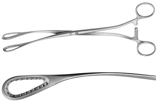 AE-ET327R, SÄNGER, PLACENTA AND OVUM FORCEPS CURVED ,265MM 265 mm, 10 1/2"