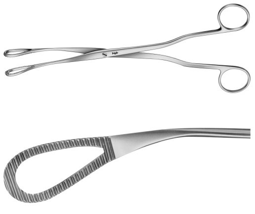 AE-ET329R, MC CLINTOCK, PLACENTA AND OVUM FORCEPS 240 mm, 9 1/2"