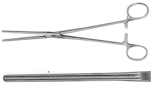 AE-FB454R, DE BAKEY, ATRAUMATA VASCULAR CLAMP STRAIGHT, 65 MM 225 mm, 9"
